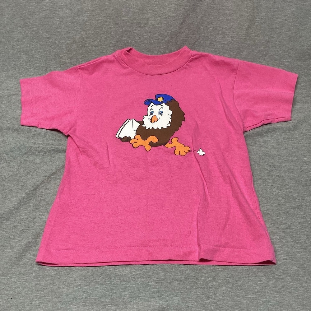 Vintage USPS Postal Service Kids T Shirt Size 6x Eagle Pink 90s